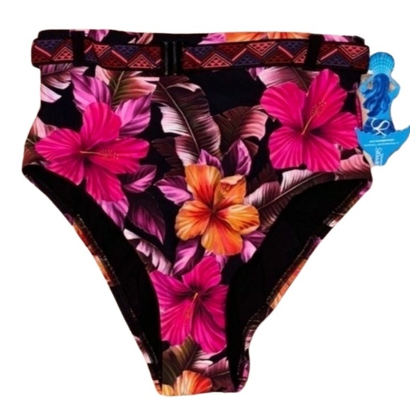 skinny dippers Other - Skinny Dippers Mowie Cherry Dip High Waist Bikini Bottom | S | NWT